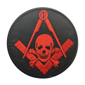 Neues Design rund Filzstickeisen auf Patch Custom Masonic Sticked Patches